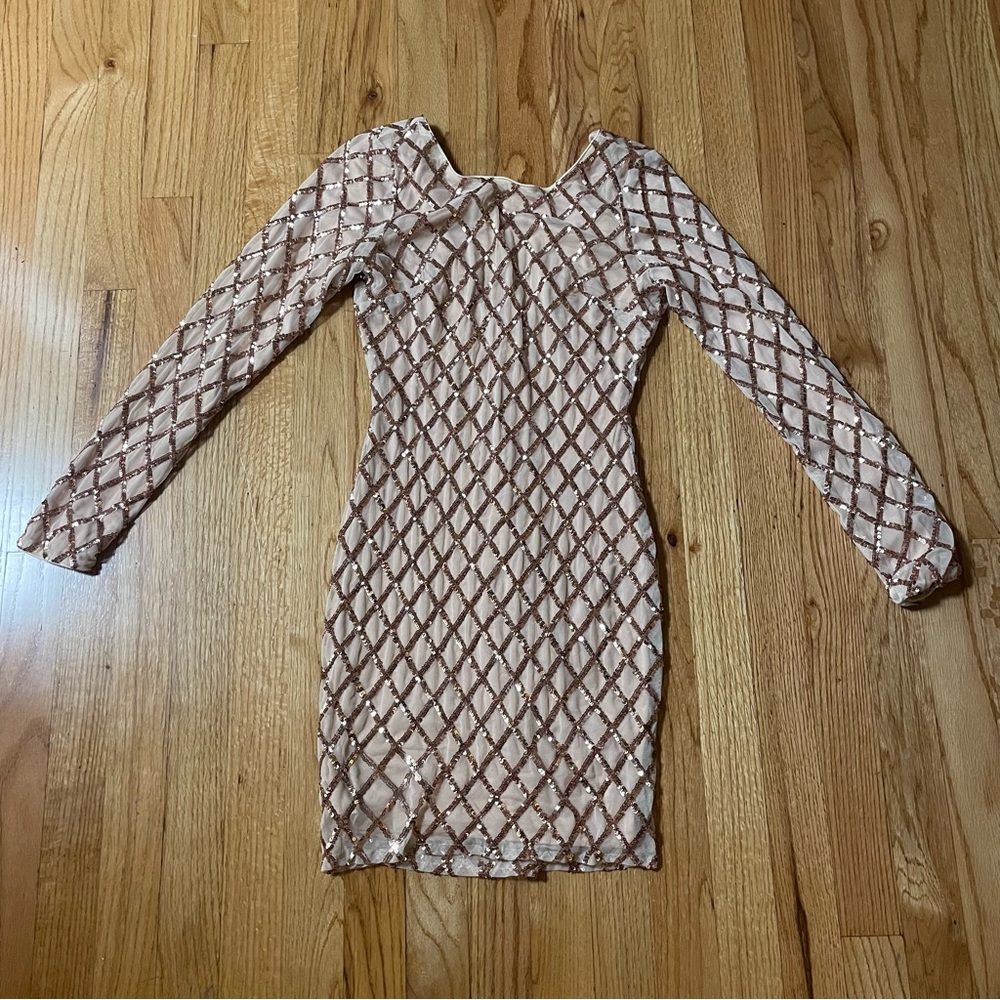 Forever 21 pink women small sequence dress